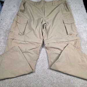 Striker Convertible Cargo Pants Men 42x32 Tan Zip Off Hiking Fishing Outdoor